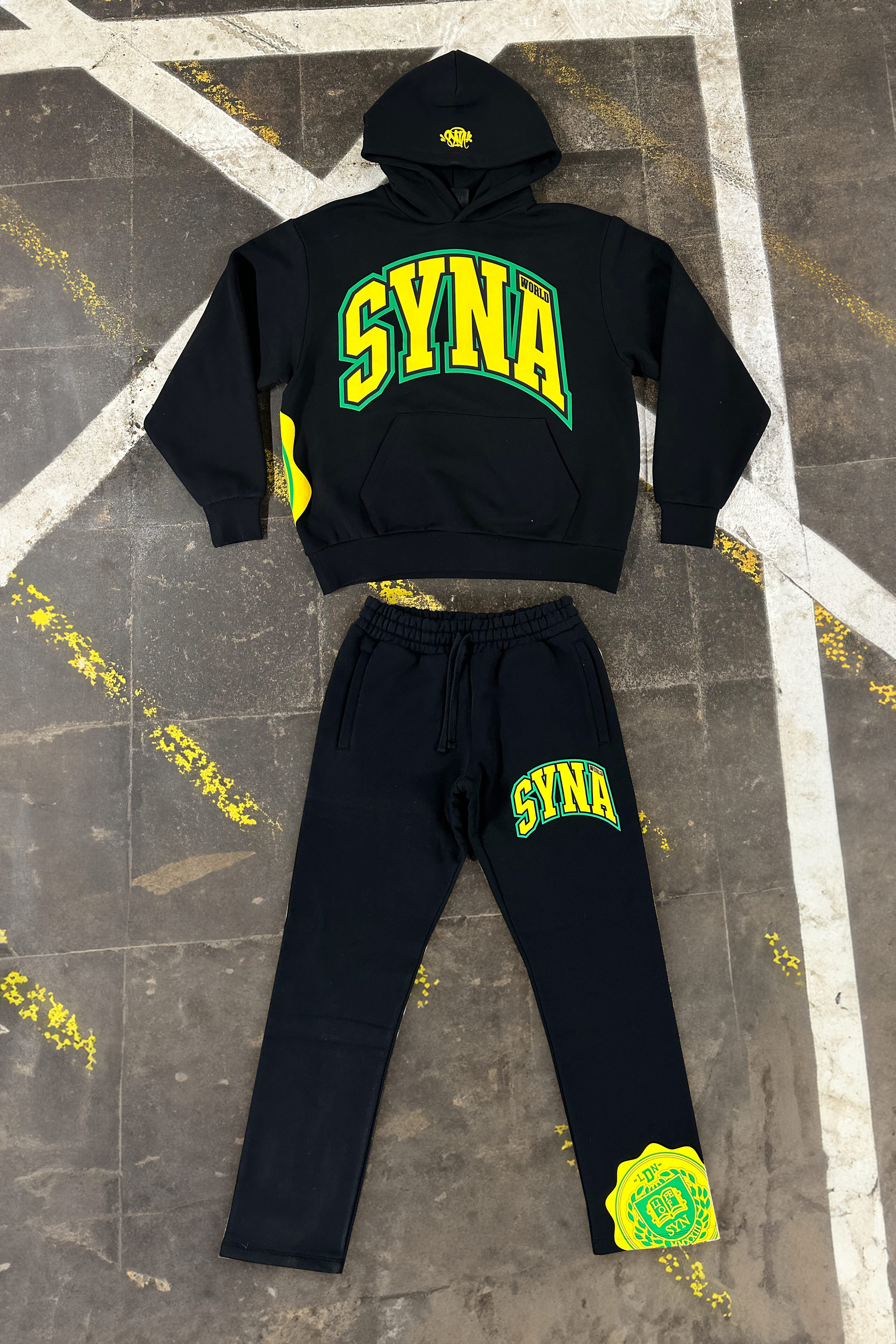 COLLEGE TRACKSUIT – BLACK - Syna World