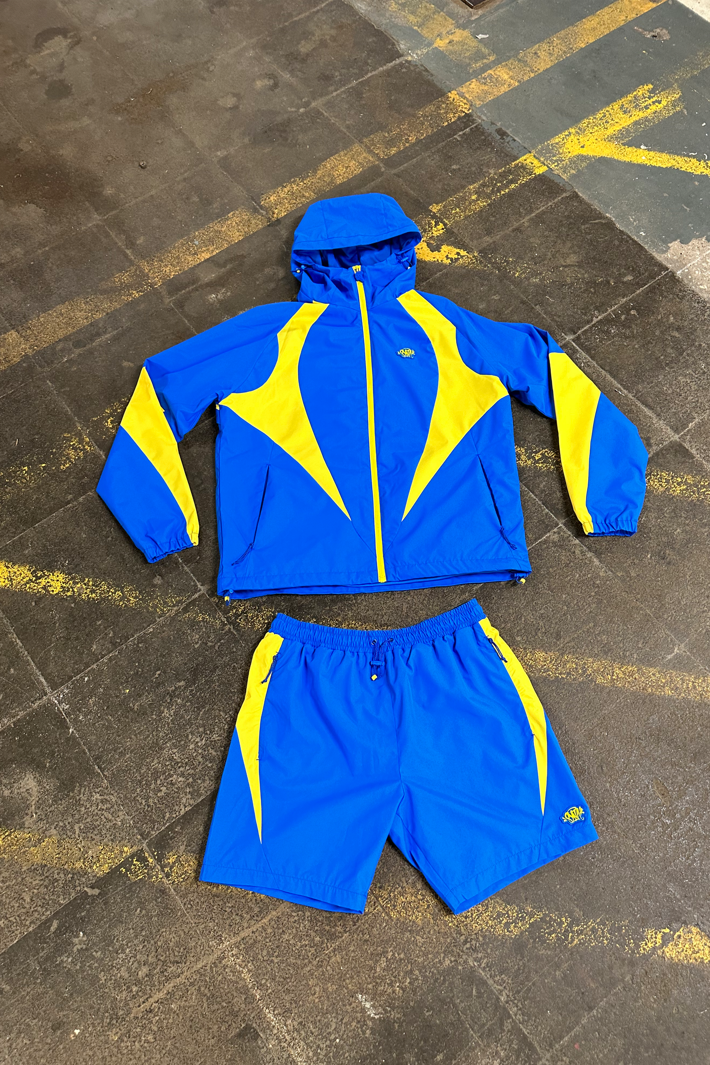 VORTEX WOVEN SHORT TRACKSUIT – BLUE/YELLOW - Syna World