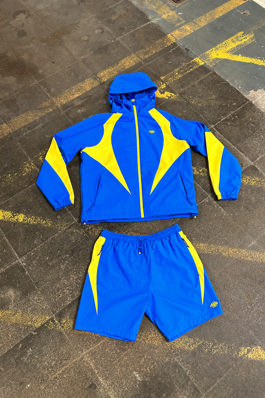 VORTEX WOVEN SHORT TRACKSUIT – BLUE/YELLOW - Syna World