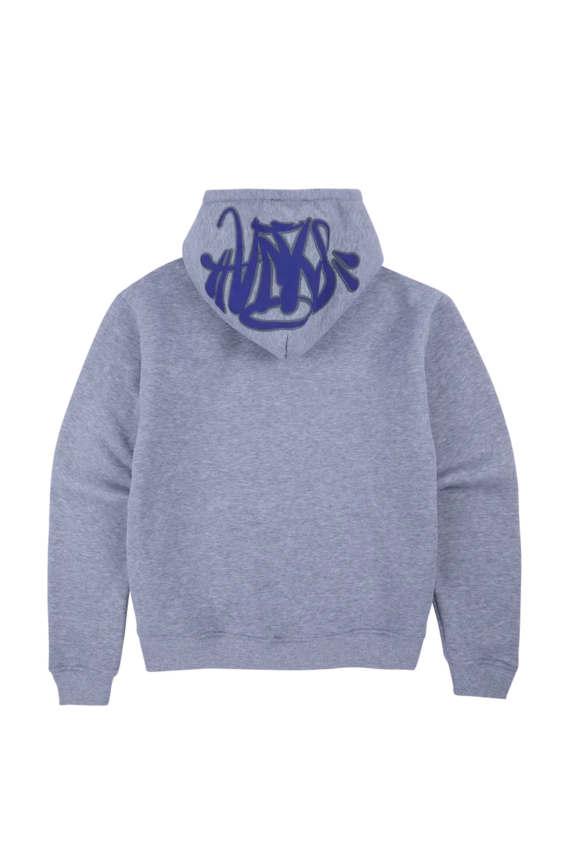 SYNA OG HOOD – GREY MARL/COBALT - Syna World