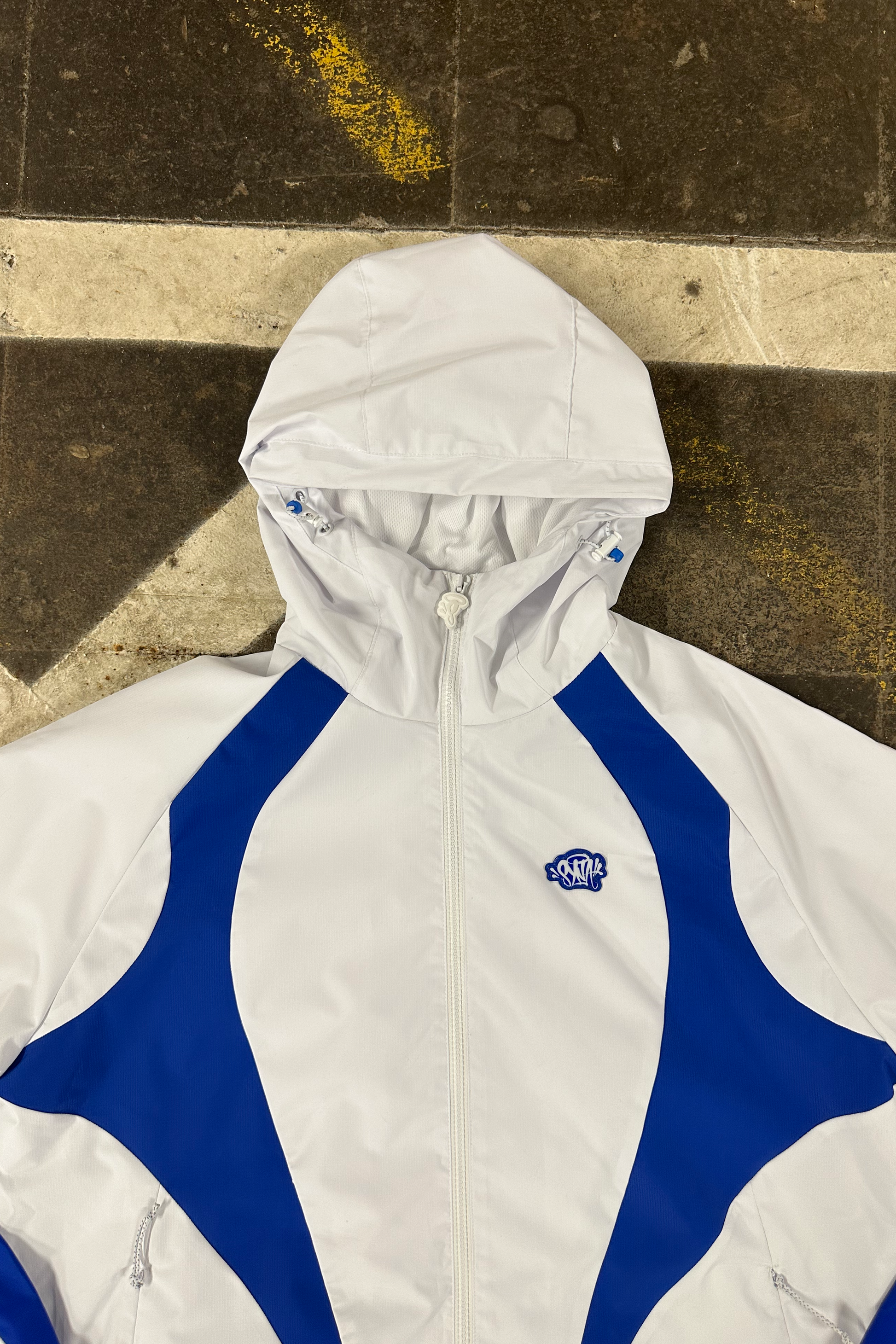 VORTEX WOVEN JACKET – WHITE/BLUE - Syna World