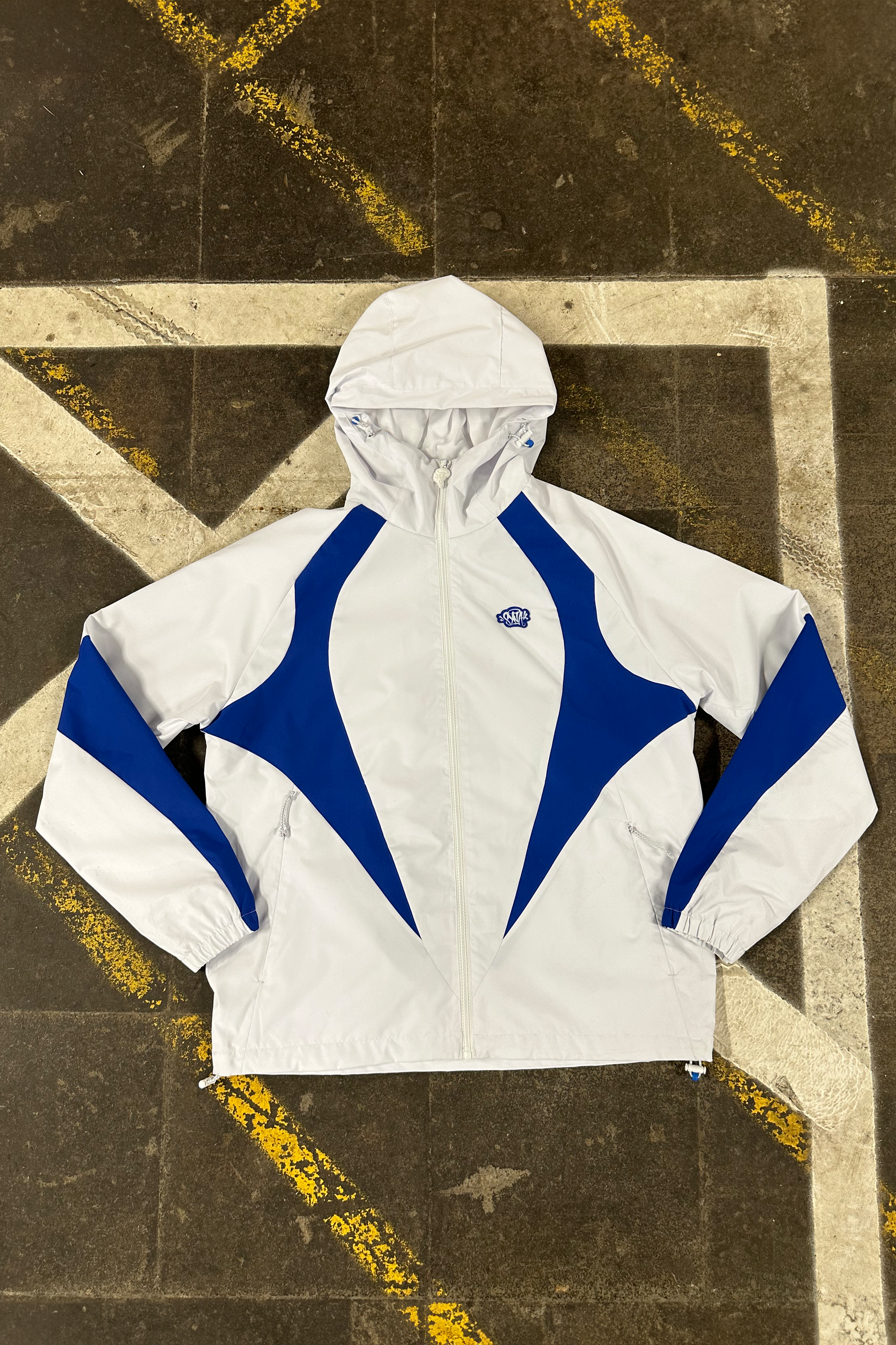 VORTEX WOVEN JACKET – WHITE/BLUE - Syna World