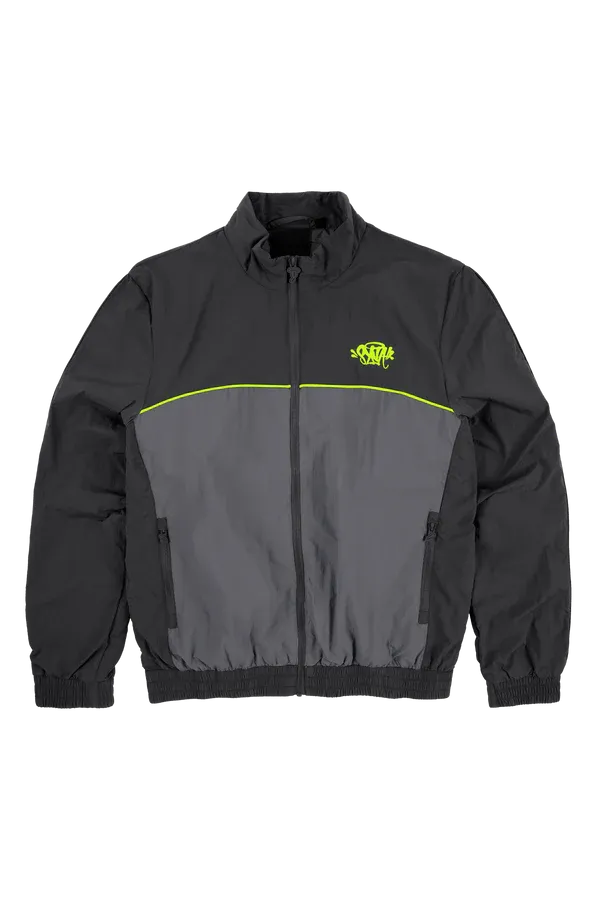 TEAM SYNA PIPE TRACK JACKET BLACK/GREY/GREEN - Syna World