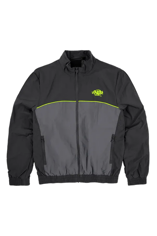 TEAM SYNA PIPE TRACK JACKET BLACK/GREY/GREEN - Syna World