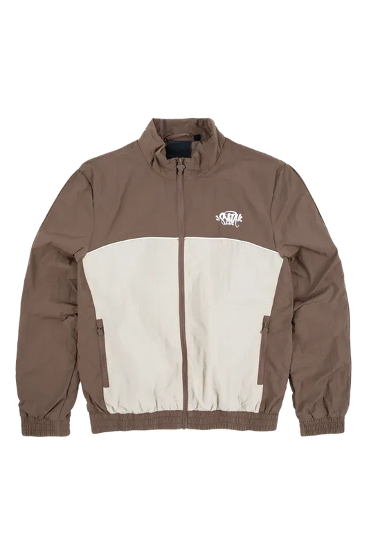 TEAM SYNA PIPE TRACK JACKET BROWN/BEIGE - Syna World