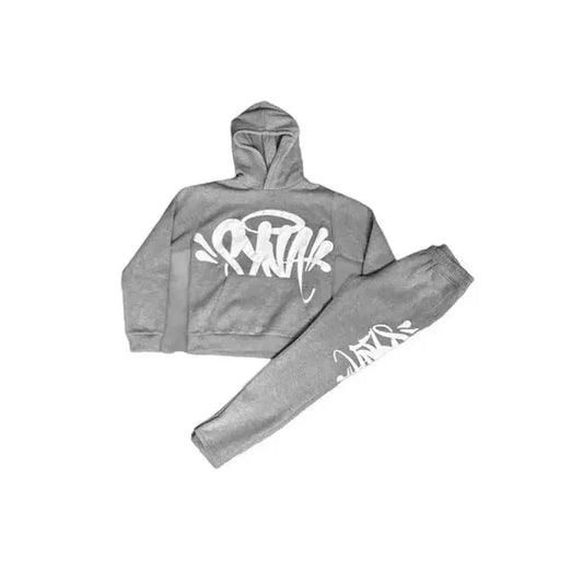 SYNA WORLD TEAM SYNA TRACKSUIT MARL GREY/WHITE - Syna World