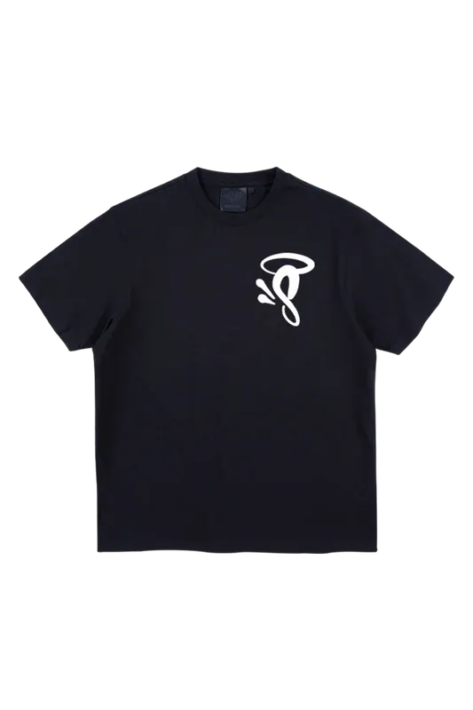 HALO PRINTED LOGO T-SHIRT BLACK/WHITE - Syna World